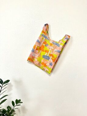 baggu baby colorful mushroom reusable shopping tote bag rare